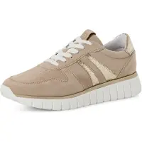 Tamaris Baskets basses noisette / or / blanc