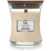 Woodwick Vanilla Bean bougie parfumée avec mèche en bois 85 g