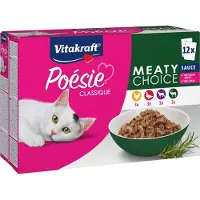 Vitakraft Poésie Classique Meaty Choice pâtées en sauce pour chat (12 x 85 g)