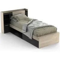 Demeyere - Lit en 90x190/200 cm 1 tiroir et 1 niche - L124,5 cm