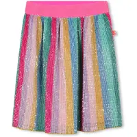 Billieblush pour fille. U20419 Jupe rayée multicolore (12Años= 150cm), Casuel, Synthétique, mode enfantine