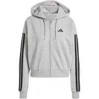 Adidas Essentials 3 Stripes French Terry Full Zip Sweatshirt Gris L Femme