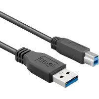 PremiumCord goobay Câble USB 3.0 SuperSpeed A mâle vers B mâle noir 1,8 m
