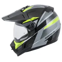 Nishua Enduro Carbon Evo Casque Adventure Carbone/Noir/Jaune néon S unisex