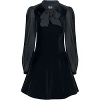 Hell Bunny Robe courte de - Mini Robe Gabriella - XS - XXL - pour Femme - noir - Taille XXL