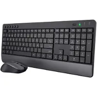 Trust Trezo Wireless Keyboard And Mouse Spanish Argenté