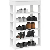 vidaXL Étagère à chaussures blanc 60x30x98 cm bois d'ingénierie