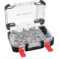 Bosch Scies cloches multi-matériaux - - Pro Power Change Plus - 14 pièces - Ø 20 à 76 mm - Coffret transparent
