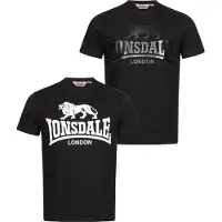 Lonsdale T-Shirt 'Kelso' bleu nuit / noir / blanc
