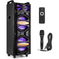 Fenton Party speaker - LIVE2102 Partystation met Bluetooth en lichteffecten - Met (Passif), Haut-parleur PA, Noir