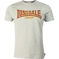 Lonsdale T-Shirt 'Classic' jaune / gris / rouge foncé