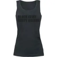 Sprüche Top Merchandising Fun de - Black Is My Happy Colour - S - XXL - pour Femme - noir - Taille M