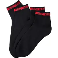 HUGO Chaussettes rouge foncé / noir