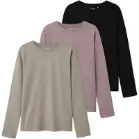 TWO SOON T-Shirt greige / rose ancienne / noir