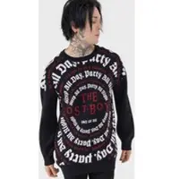 Killstar Sweat-shirt de - The Lost Boys - Party All Night - T-Shirt Manches Longues - XS - L - pour Homme - noir - Taille L