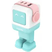 UGREEN Chargeur secteur RobotGaN 65 W Turquoise Blanc et Rose