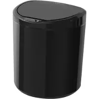 Rijoka Sensor Poubelle 8L - Plastique - Soft Close - Sans empreintes digitales - Design moderne - Noir