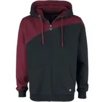 RED by EMP Sweat-shirt zippé à capuche de - Beam me up - S - 5XL - pour Homme - bordeaux/noir - Taille L