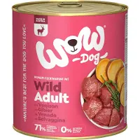 Wow ! Croquettes pour chiens adultes - en boîte - gibier - 6 x 800 g