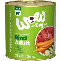 Wow 6x 800g Adult bœuf nourriture pour chien humide