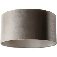 QAZQA Abat-jour en velours taupe 50/50/25
