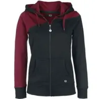 RED by EMP Sweat-shirt zippé à capuche de - Freaking Out Loud - S - 5XL - pour Femme - bordeaux/noir - Taille 3XL