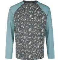 RED by EMP T-shirt manches longues de - Haut manches longues raglan motifs old-school - S - M - pour Homme - bleu - Taille S