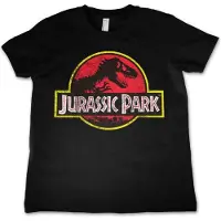 Jurassic Park T-shirt de - Enfants - Logo Usé - 104 - 152 - pour Enfants - noir - Taille 10 Ans