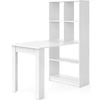 Vicco Table à manger Gael Blanc 70x122cm avec 6 compartiments, Model 43387