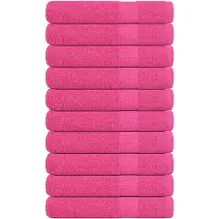 vidaXL Serviettes de sauna 10 pcs rose 80x200 cm 360 g/m² 100% coton