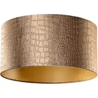 QAZQA Abat-jour en velours, motif crocodile, intérieur doré 50/50/25
