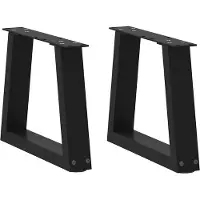 vidaXL Pieds de table basse en V 2 pièces noir 40x(30-31,3) cm acier
