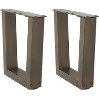 vidaXL Pieds de table basse en V 2 pièces acier naturel 40x(30-31,3) cm acier