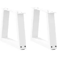 vidaXL Pieds de table basse en V 2 pièces blanc 40x(30-31,3) cm acier
