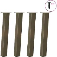 vidaXL Pieds de table console 4 pcs. Acier naturel 72 cm Acier