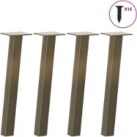 vidaXL Pieds de table basse 4 pcs. Acier naturel 30 cm Acier