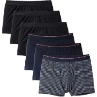 Calida Boxers 'Natural Benefit' bleu foncé / pourpre / noir / blanc