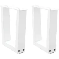 vidaXL Pieds de table basse en V 2 pièces blanc 40x(30-31,3) cm acier