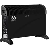 Infinity Goods Radiateur électrique convecteur - 750 / 1500 / 2000W - Thermostat réglable - Radiateur - Protection contre la surchauffe - 35m² - Noir