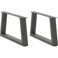 vidaXL Pieds de table basse en V 2 pièces Anthracite 60x(30-31,3) cm Acier