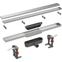 Easy drain caniveau de douche 80cm Compact 30 Clean Dryphon Zero/Tegel ws30mm edcom30ztdry-80