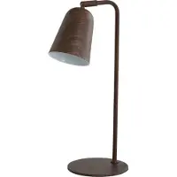 Light & Living Lampe de bureau Salomo avec un aspect bois de noyer
