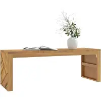 vidaXL Table basse 110x35x38 cm bois massif teck