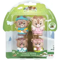 Klorofil The Family "Reindeer" Play Set - Jeu de figurines - Famille de poupées - Jouets d'enfant - Rudy, Astrid, Sten et Helga - A partir de 1,5 an - 4 pièces - Plastique