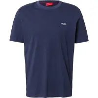 HUGO T-Shirt 'Dero' bleu marine / blanc