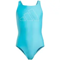 Adidas Performance Big Bars Swimsuit Bleu 5-6 Years Fille