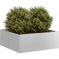 vidaXL Jardinière 80x80x30 cm acier galvanisé