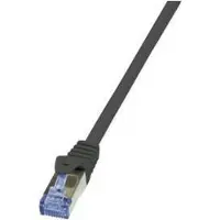 Logilink PrimeLine - Cordon de raccordement - RJ-45 (M) pour RJ-45 (M) - 3 m - SFTP, PiMF - CAT 7 - sans halogène, moulé, sans crochet - noir