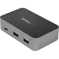 StarTech.com .com HB31C2A1CGS Hub USB-C 3 ports (hub LAN, 10 Gbit/s, 2x USB-A et 1x USB-C, câble hôte de 1m, alimenté, avec adaptateur secteur)