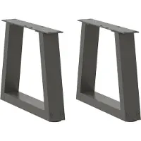 vidaXL Pieds de table basse en V 2 pièces Anthracite 40x(30-31,3) cm Acier